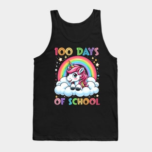 100Th Day Of School Teacher 100 Days Unicorn Girls Tank Top